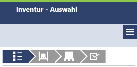 Status-Anzeige mobiler Inventur-Dialog